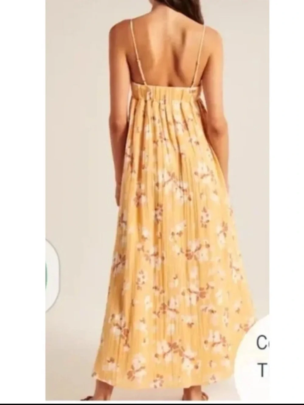 NWT Abercrombie and Finch 100% Cotton gauze yellow floral maxi dress